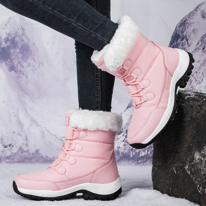 Bootara Women's Thermal Winter Hiking Boots - High-Cut Fleece Lined Snow Boots