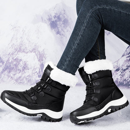 Bootara Women's Thermal Winter Hiking Boots - High-Cut Fleece Lined Snow Boots
