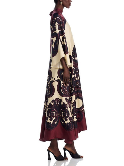 Elegance Ease Stunning Grenadilla Print Maxi Dress