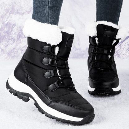 Bootara Women's Thermal Winter Hiking Boots - High-Cut Fleece Lined Snow Boots