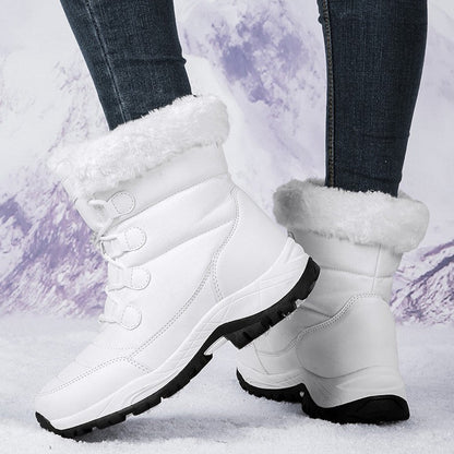 Bootara Women's Thermal Winter Hiking Boots - High-Cut Fleece Lined Snow Boots