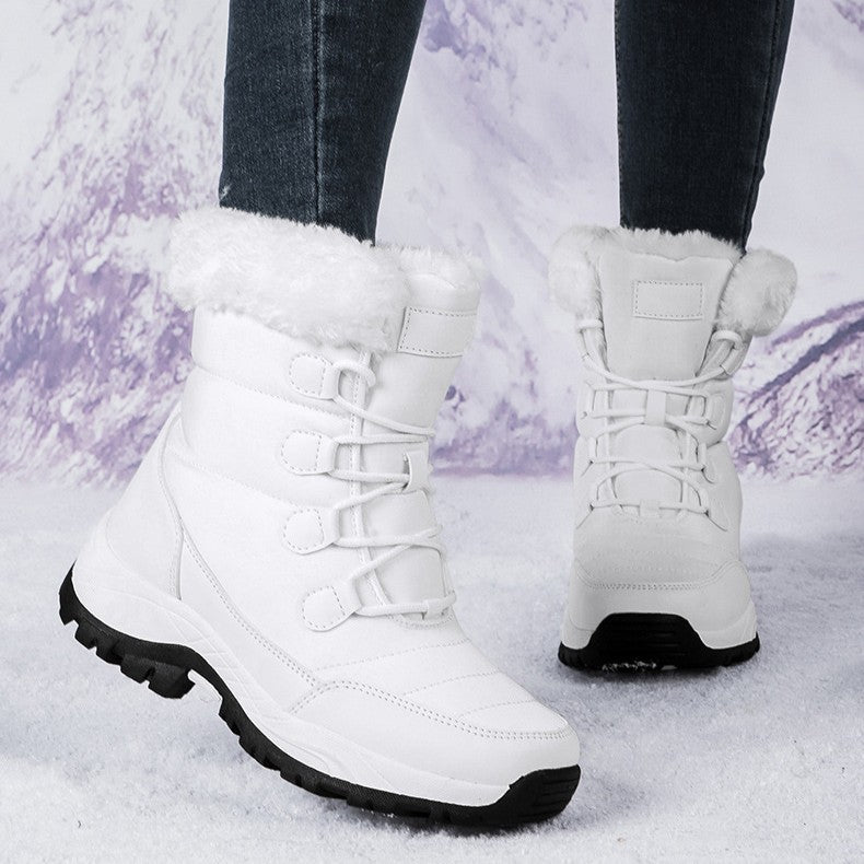 Bootara Women's Thermal Winter Hiking Boots - High-Cut Fleece Lined Snow Boots