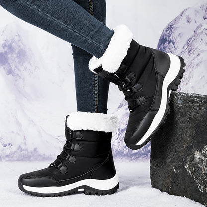 Bootara Women's Thermal Winter Hiking Boots - High-Cut Fleece Lined Snow Boots