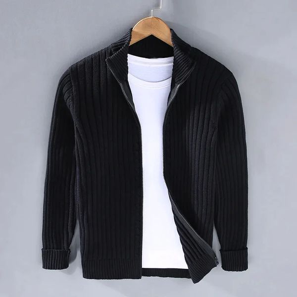 RAVELLO RIBBED ZIP CARDIGAN