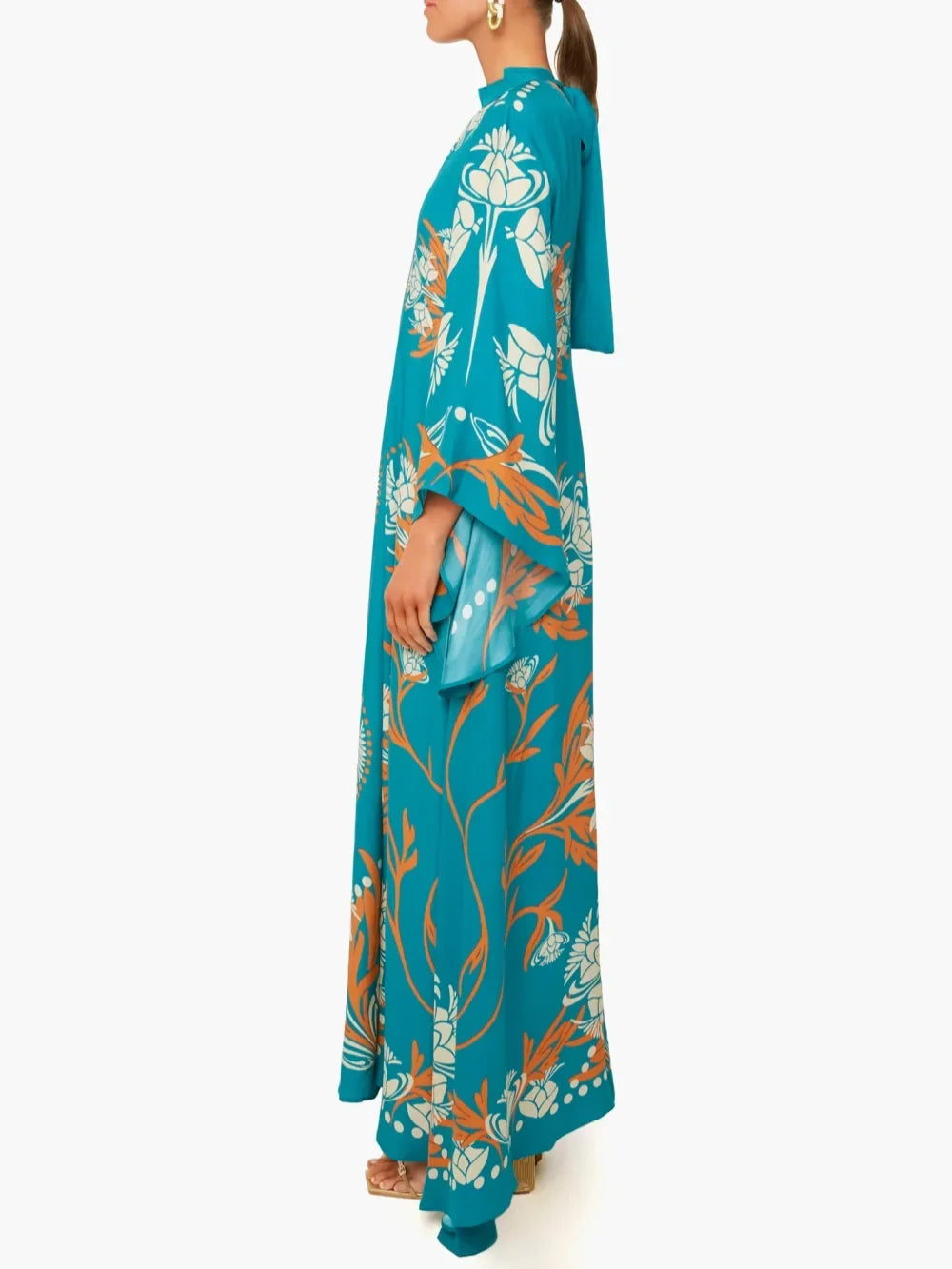 Vintage Stunning Print Maxi Dress