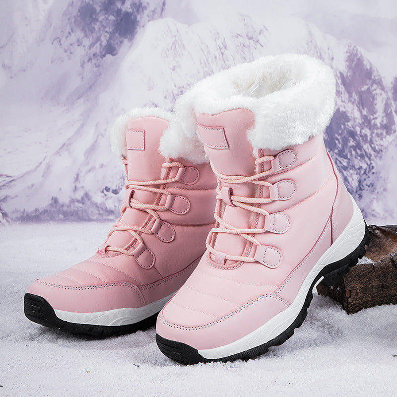 Bootara Women's Thermal Winter Hiking Boots - High-Cut Fleece Lined Snow Boots