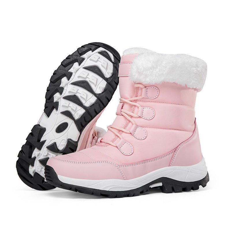 Bootara Women's Thermal Winter Hiking Boots - High-Cut Fleece Lined Snow Boots