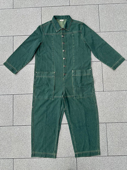 Women's Utility Wide Leg Denim Jumpsuit