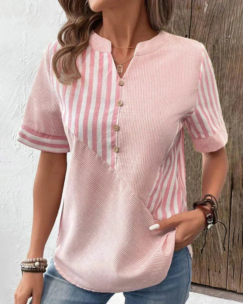 ANYA STRIPED BLOUSE