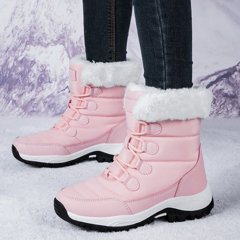 Bootara Women's Thermal Winter Hiking Boots - High-Cut Fleece Lined Snow Boots