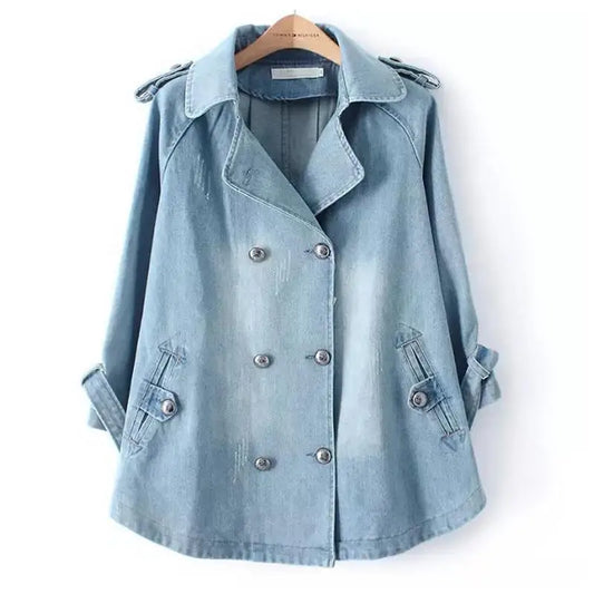 Everyday Denim Cape Coat