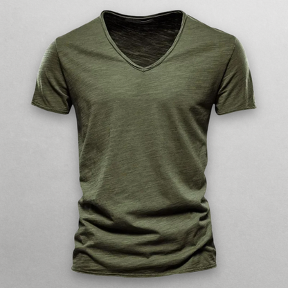 NORI V-NECK COTTON T-SHIRT