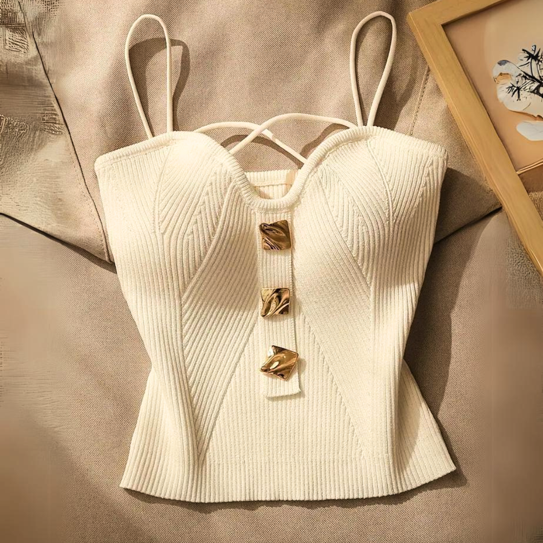 ELENA RIBBED CORSET TOP